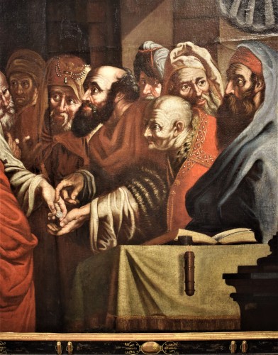 Tableaux et dessins Tableaux XVIIe siècle - L'hommage de l'argent - Maître flamand